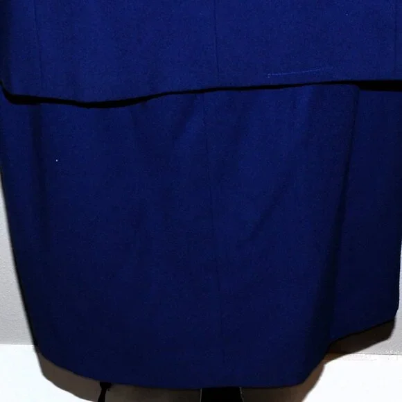 Royal Blue LeSuit Skirt Set Size 14 - Picture 4 of 6